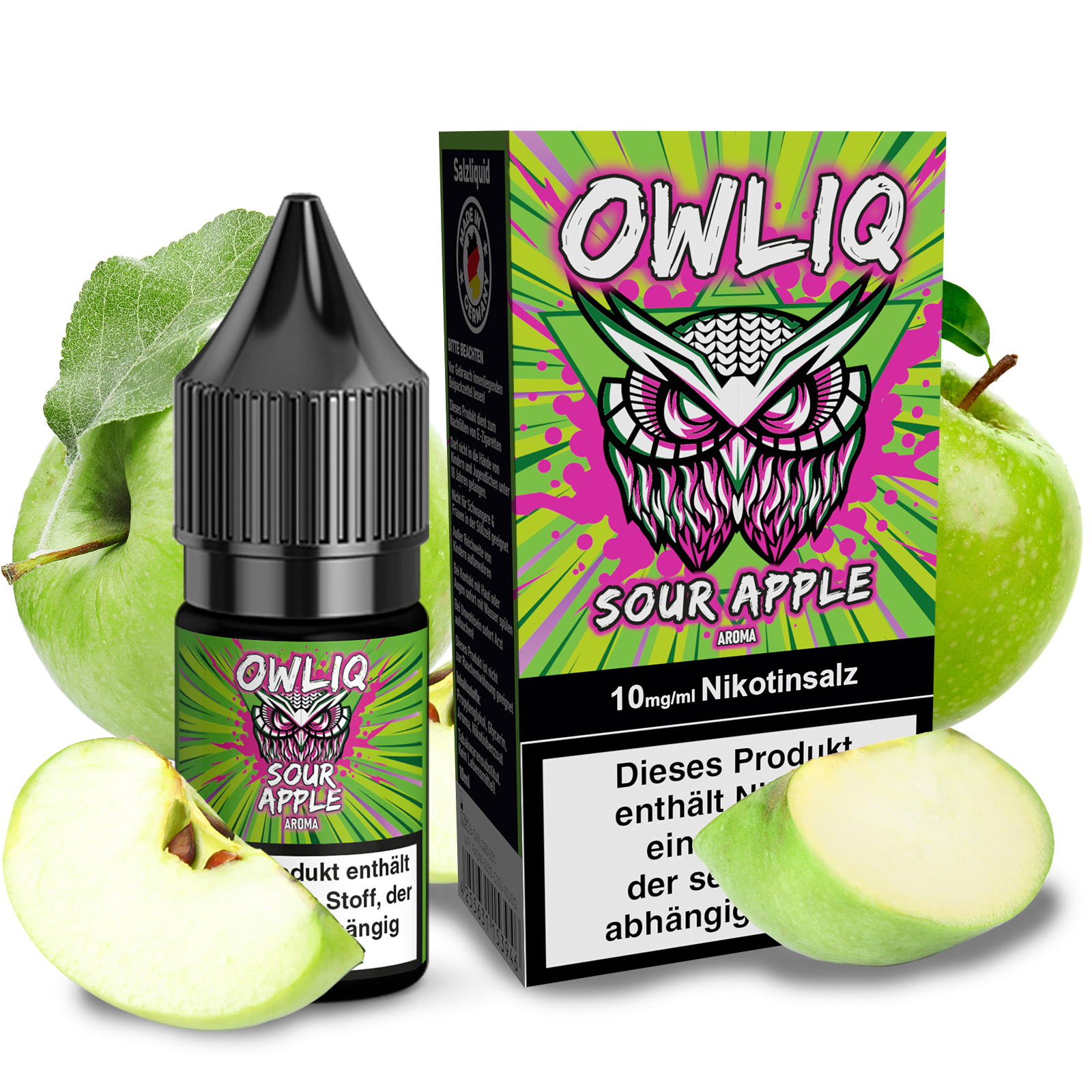 OWLIQ Liquid - Sour Apple 10ml - 10mg