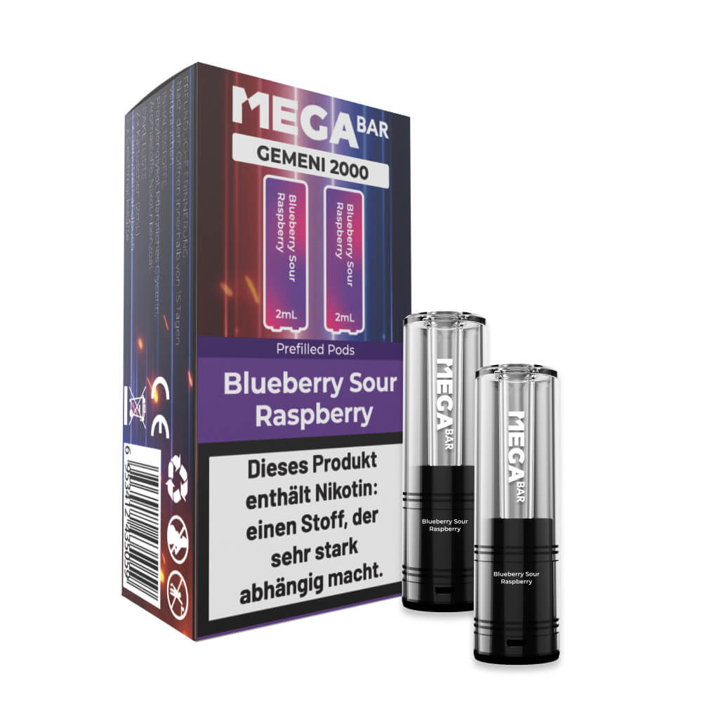 Megabar - Gemeni Pod - Blueberry Sour Raspberry 20mg