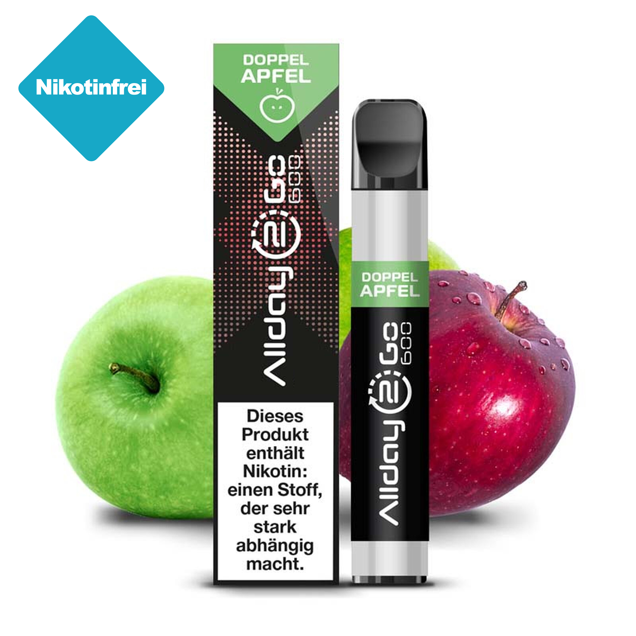 Allday2Go - Vape Pen - Doppelapfel 0mg