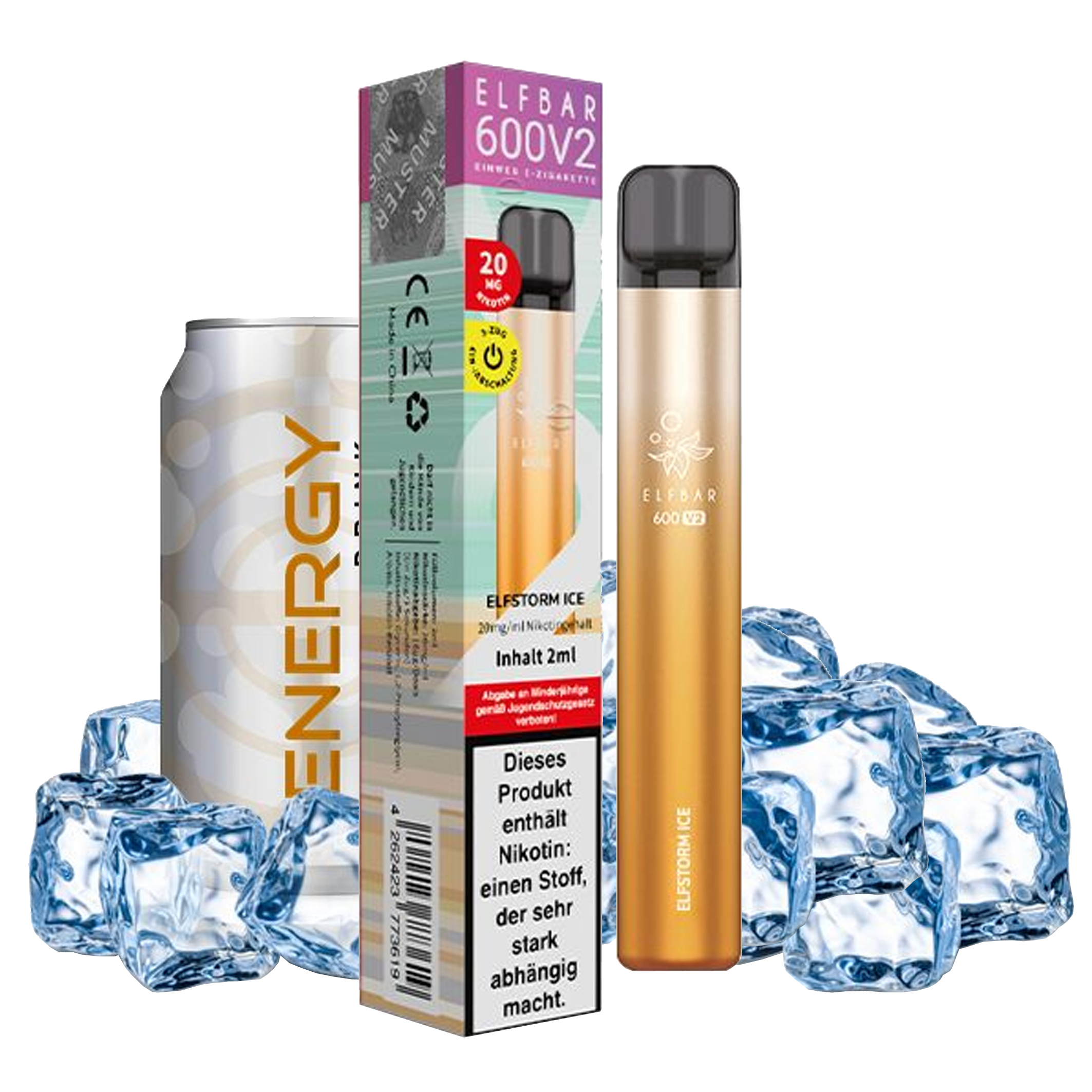 ElfBar 600 V2 CP - Vape - Elfstorm Ice 20mg