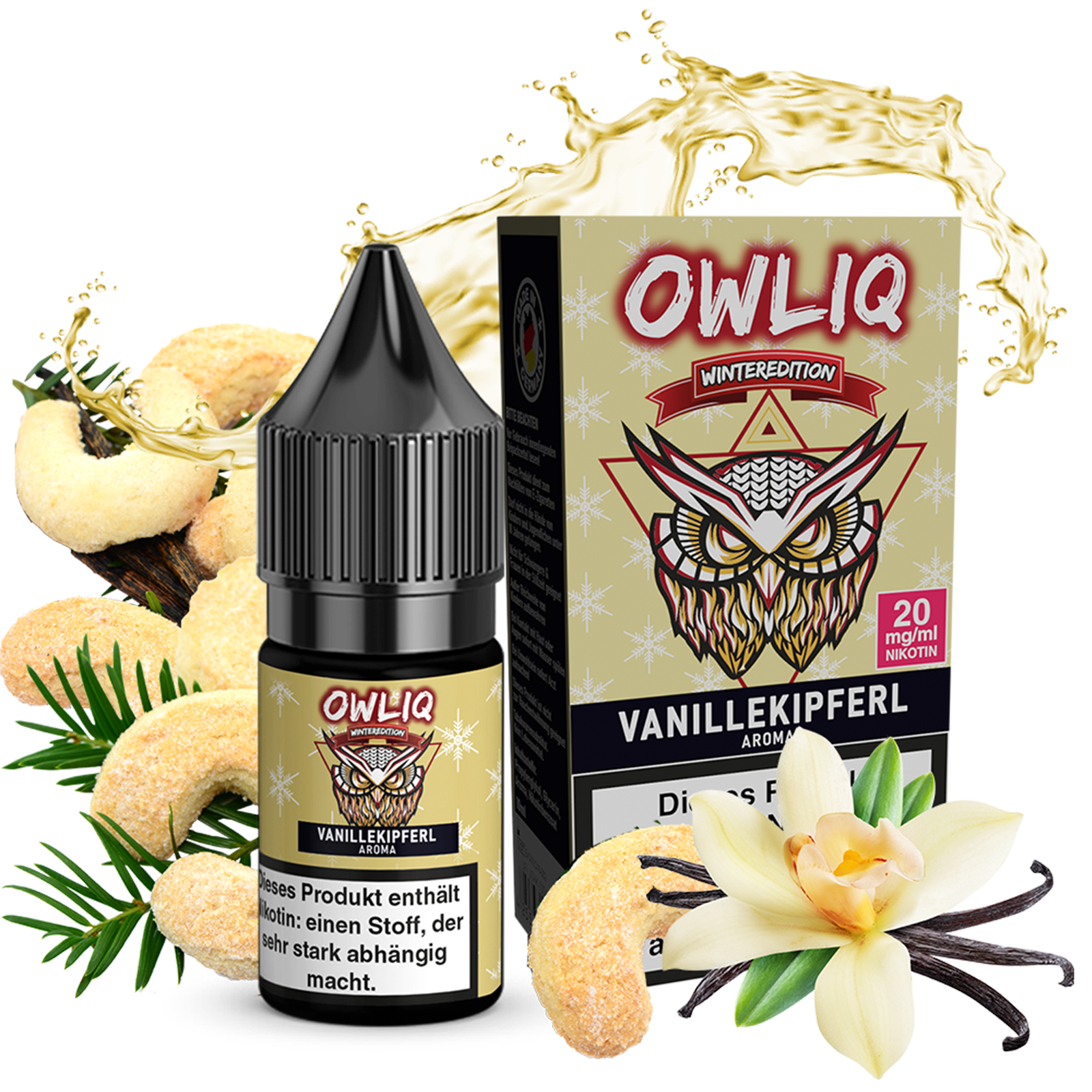 OWLIQ Liquid - Vanillekipfer (Winteredition) 10ml - 20mg