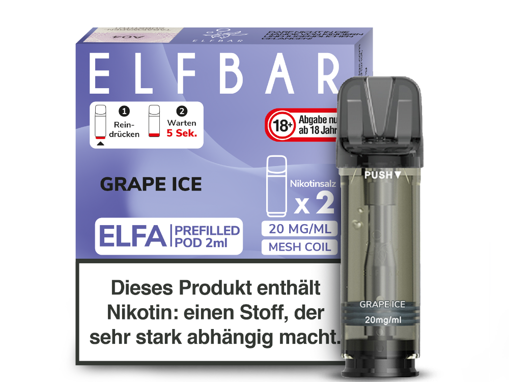 ElfBar - ELFA Pod - Grape Ice 20mg
