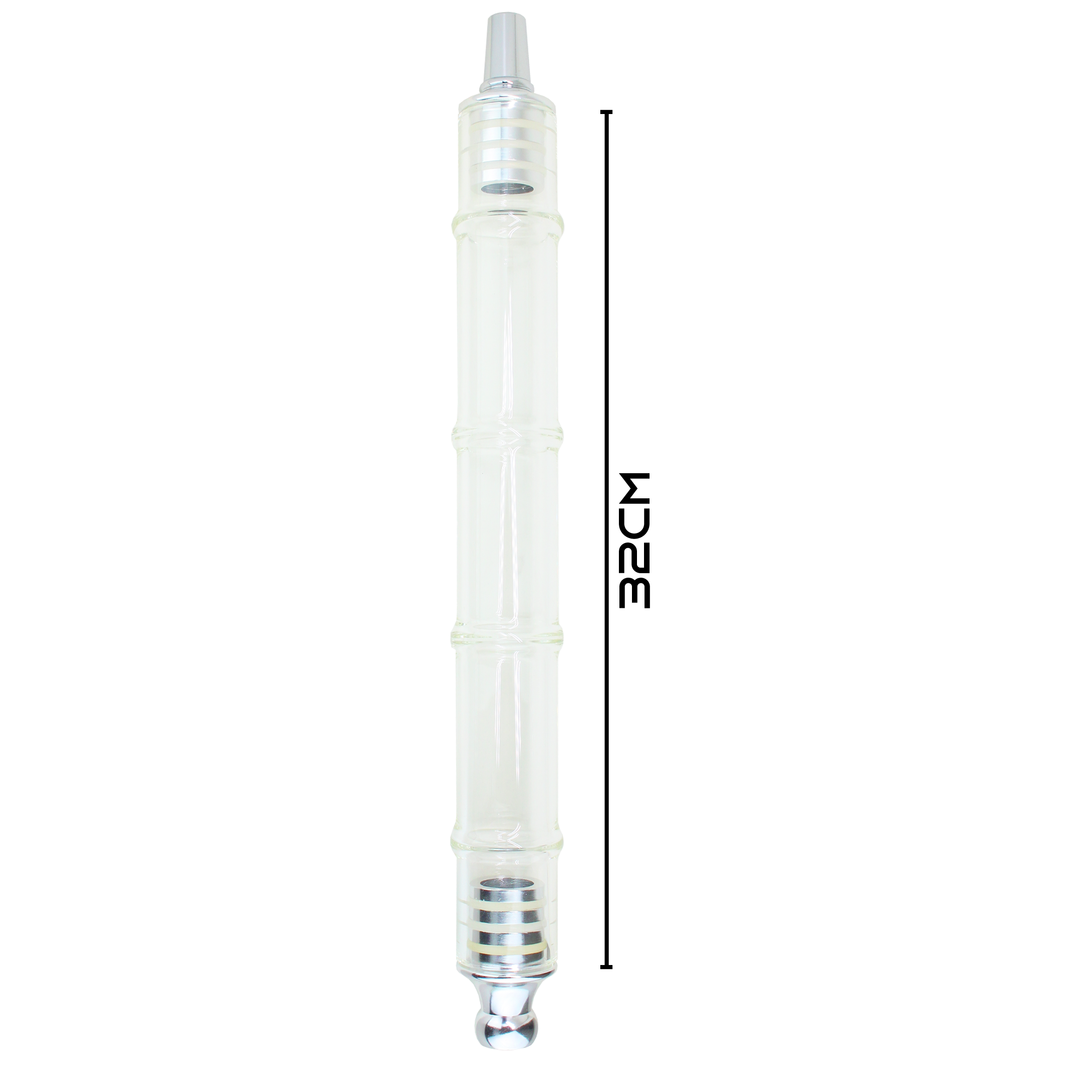 Amy - Glasrauchsäule - Bambus Silber