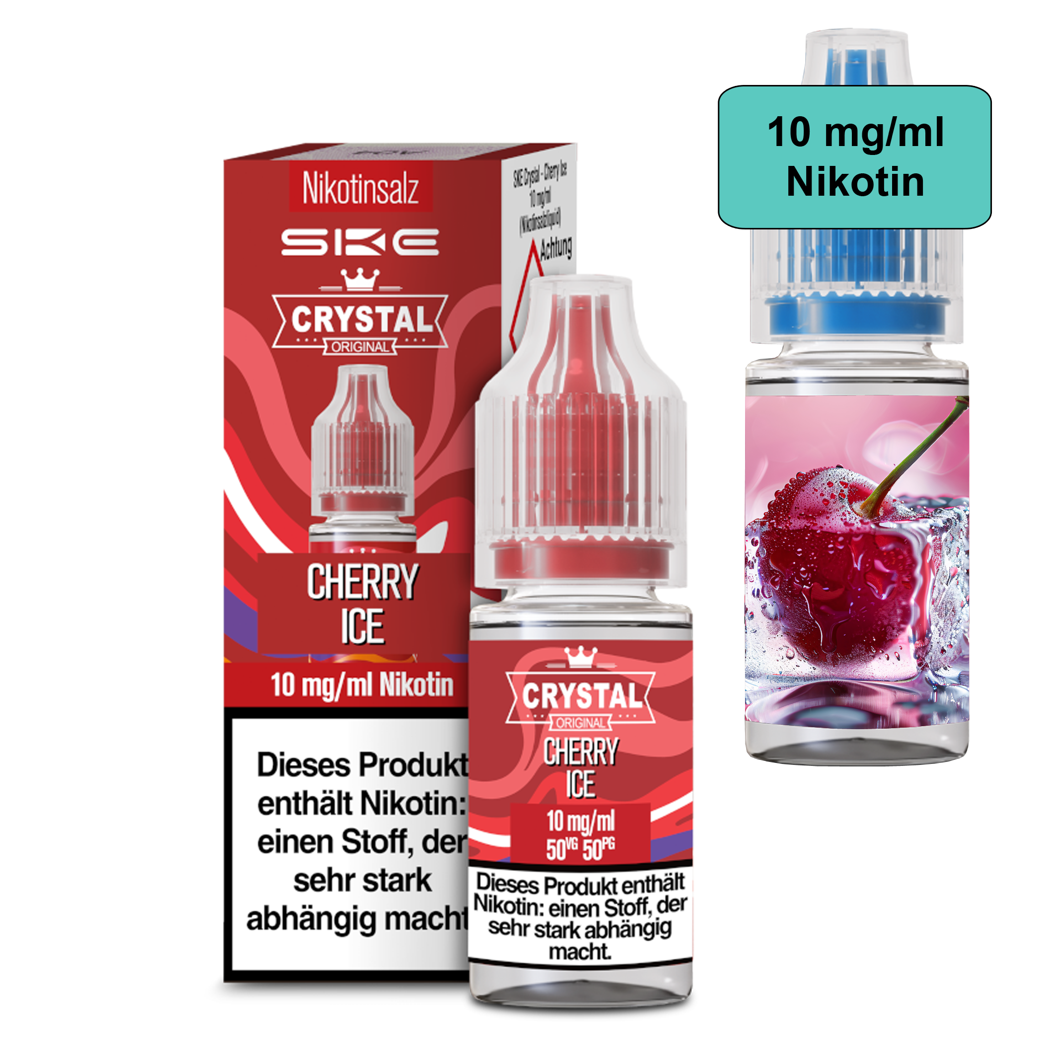 SKE Crystal Liquid - Cherry Ice 10ml - 10mg