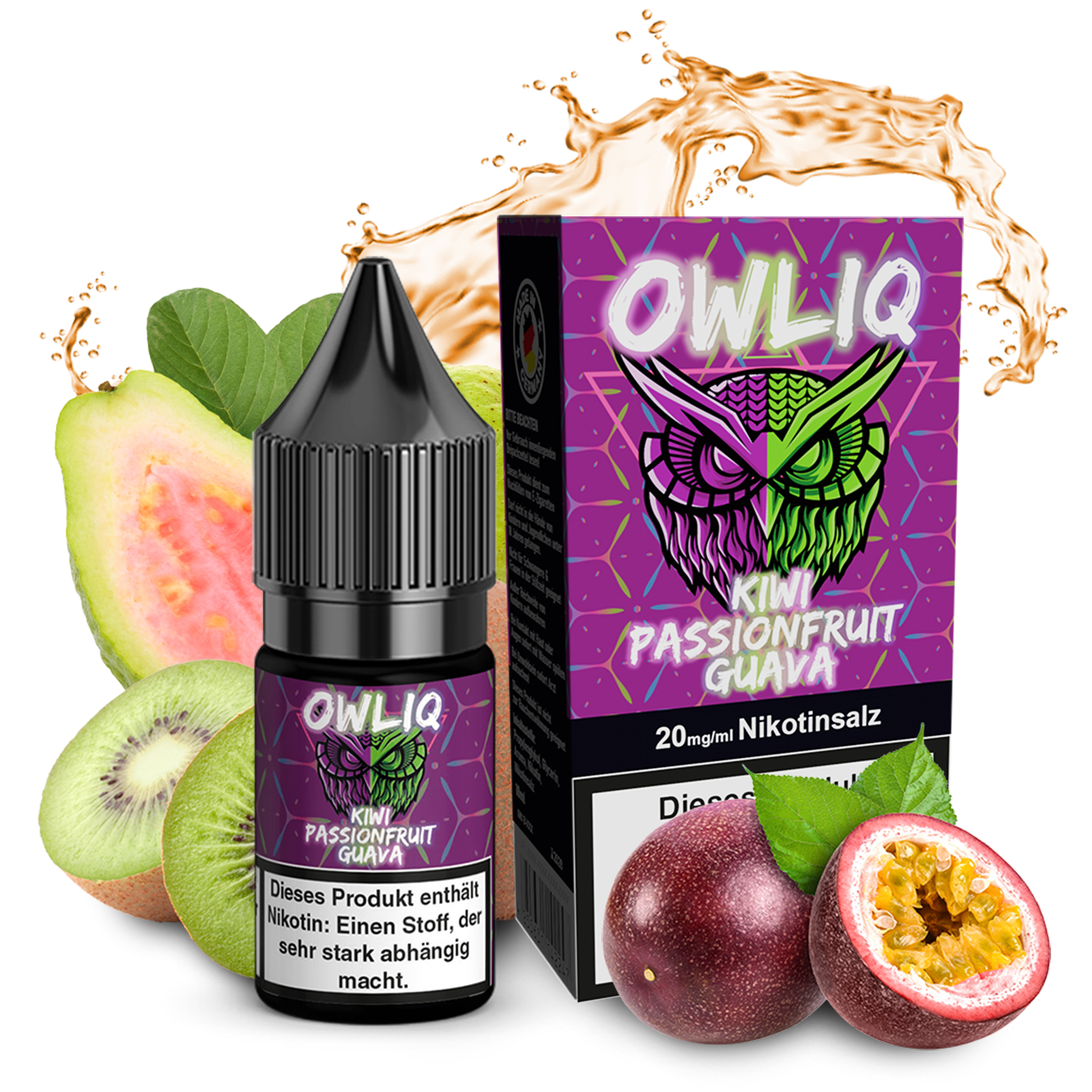 OWLIQ Liquid - Kiwi Passionfruit Guava 10ml - 20mg
