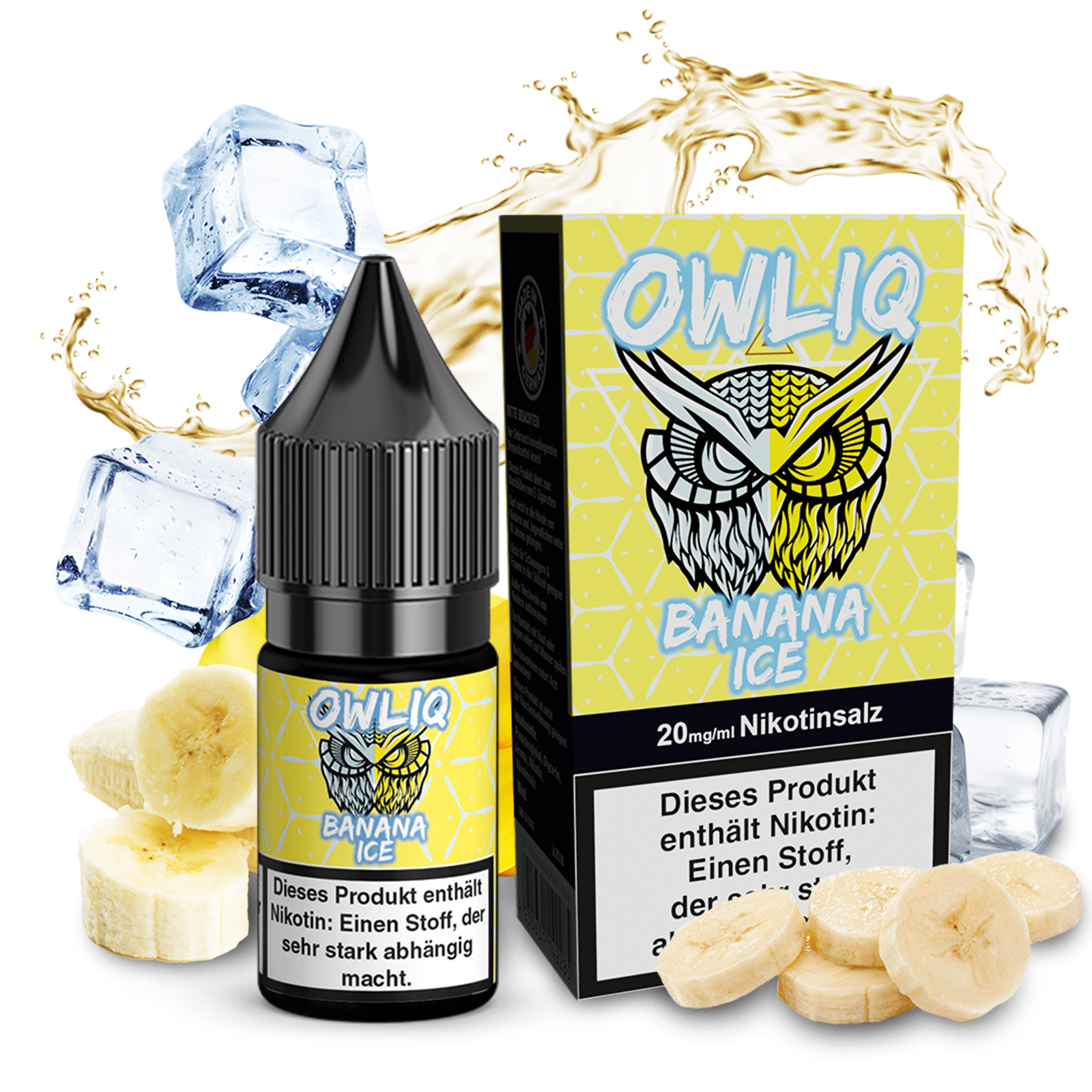 OWLIQ Liquid - Banana Ice 10ml - 20mg