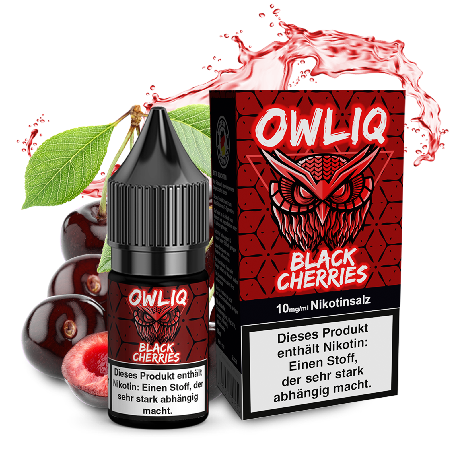 OWLIQ Liquid - Black Cherries 10ml - 10mg