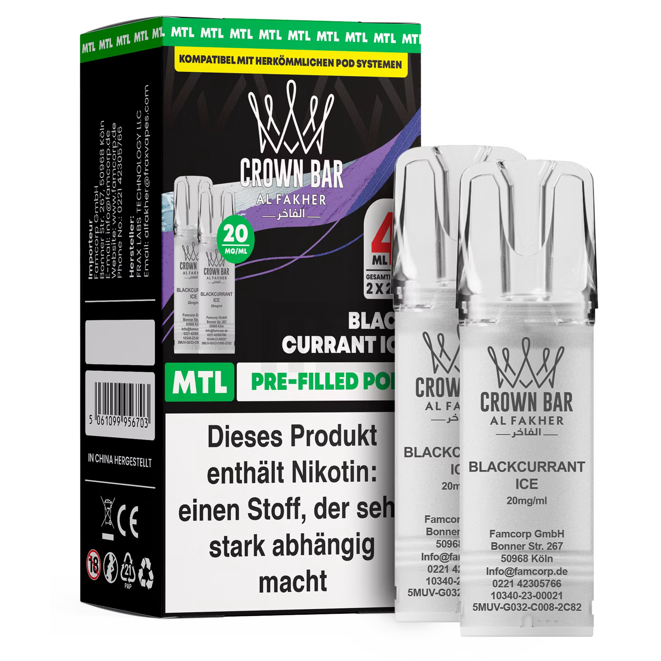 Al Fakher - Prefilled Pods - Black Currant Ice 20mg