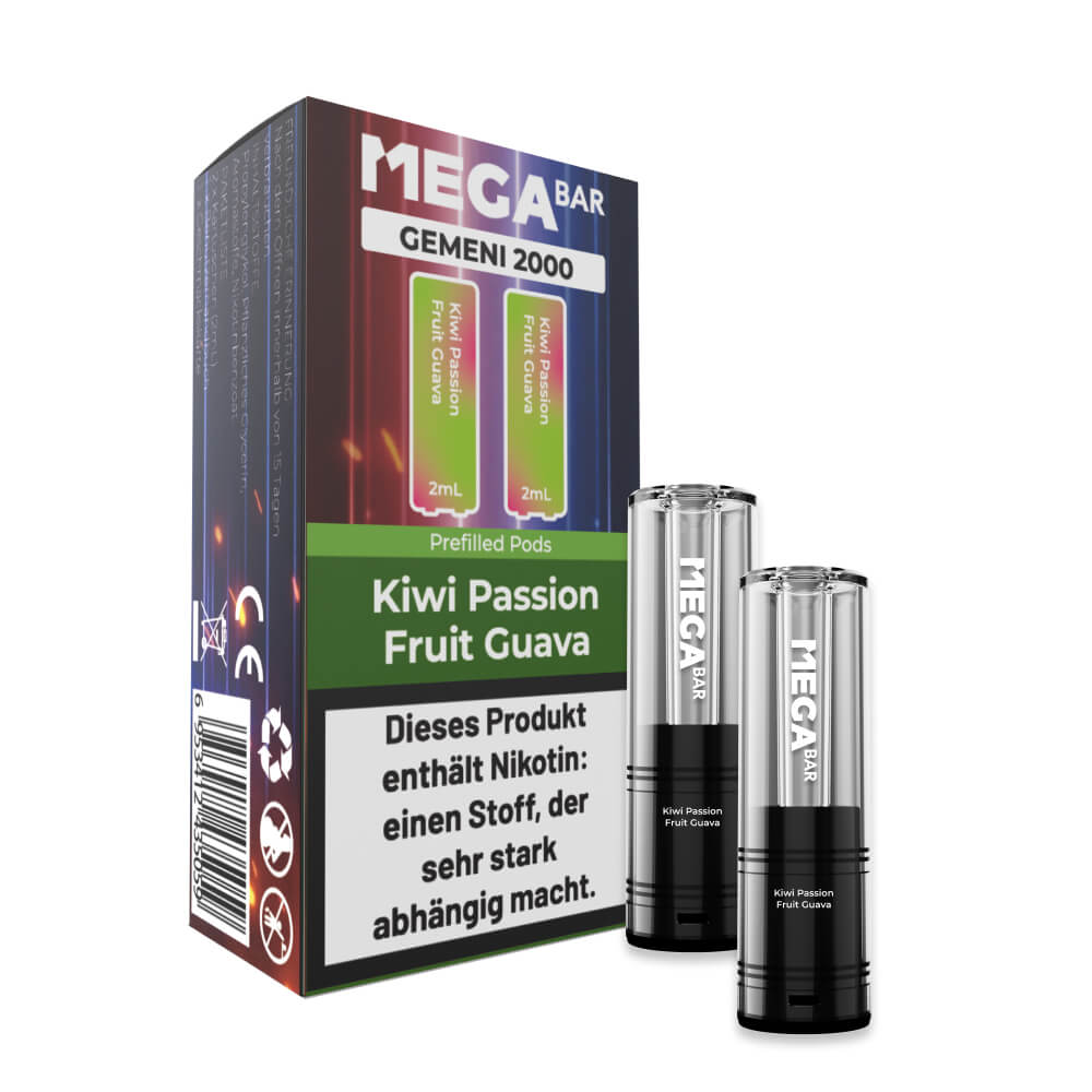 Megabar - Gemeni Pod - Kiwi Passion Fruit Guava 20mg