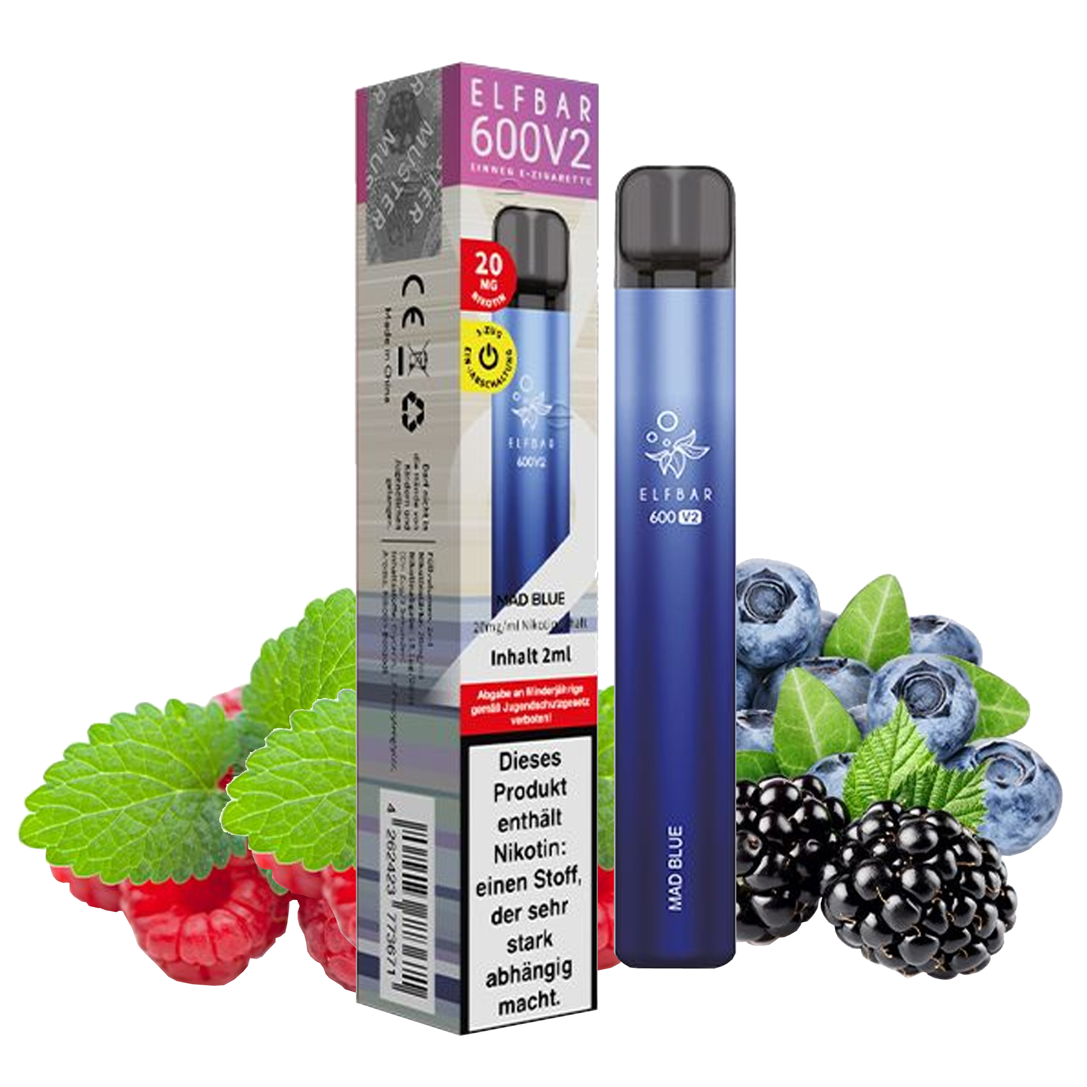 ElfBar 600 V2 CP - Vape - Mad Blue 20mg