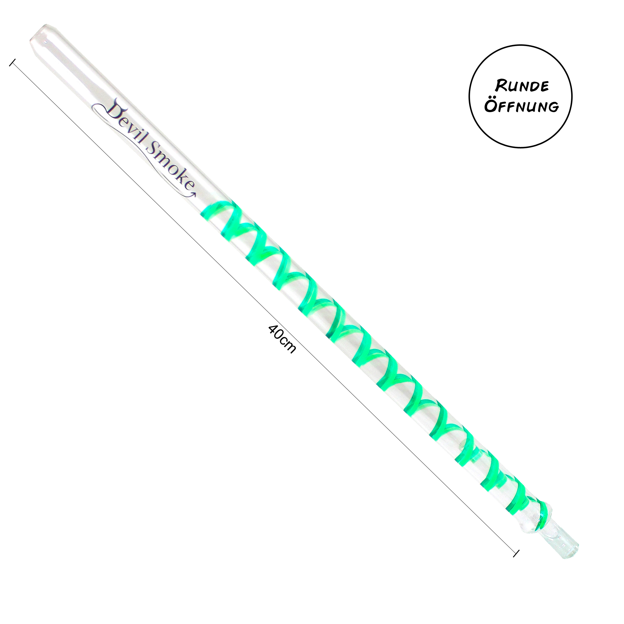 Devil Smoke - Curly Edition - Grün/Neon Grün - rund