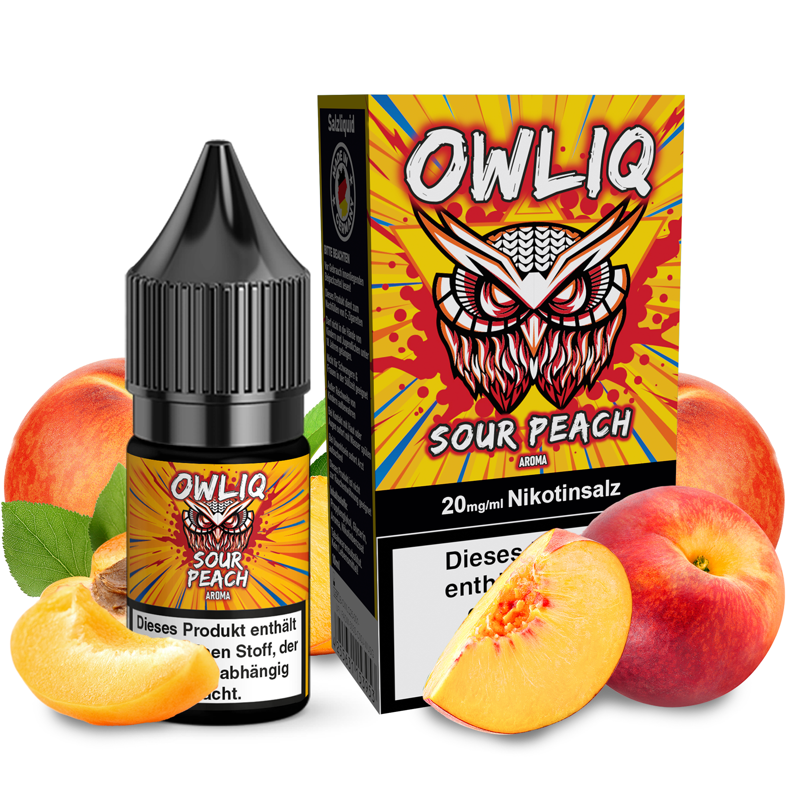 OWLIQ Liquid - Sour Peach 10ml - 20mg