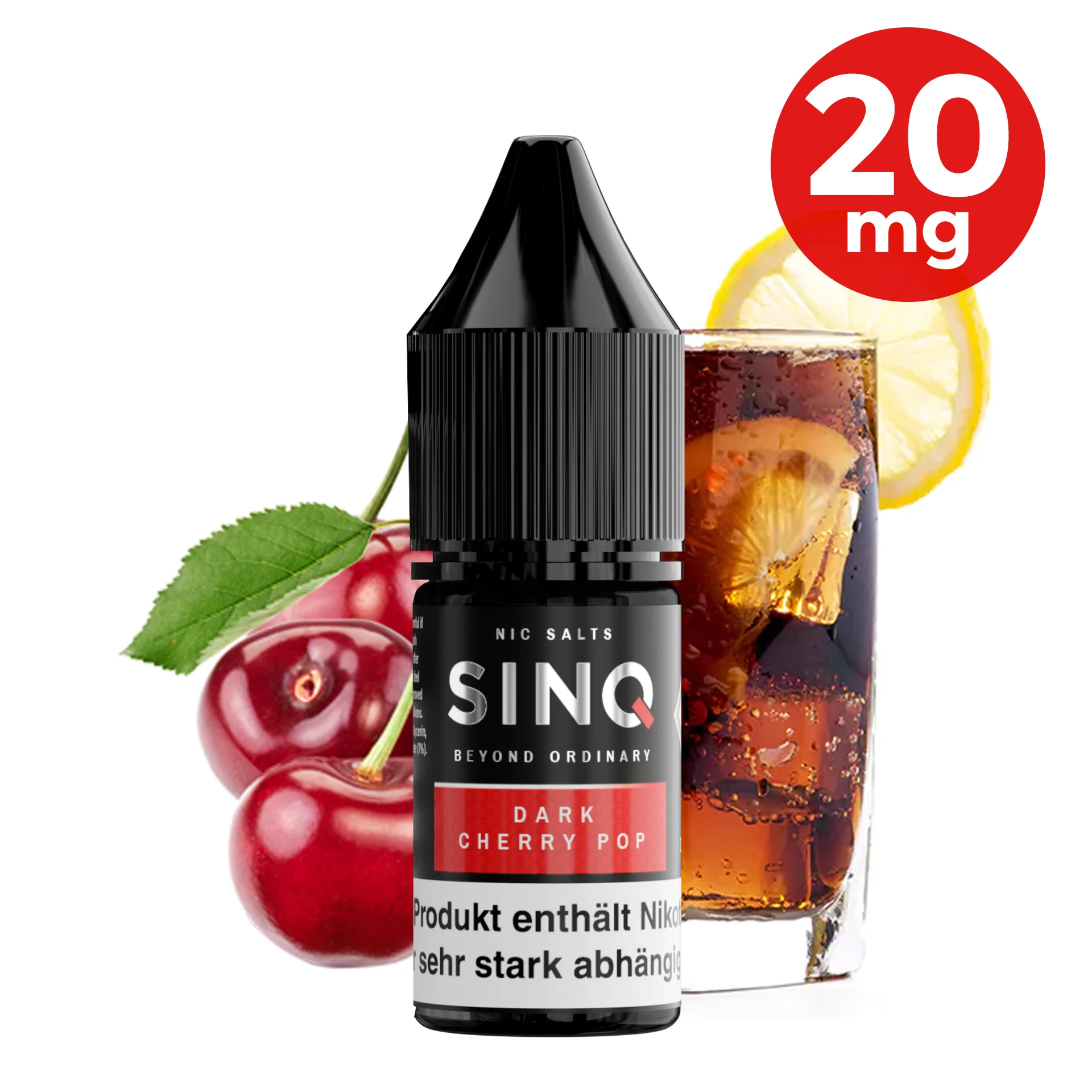 SINQ Liquid - Dark Cherry Pop 10ml - 20mg