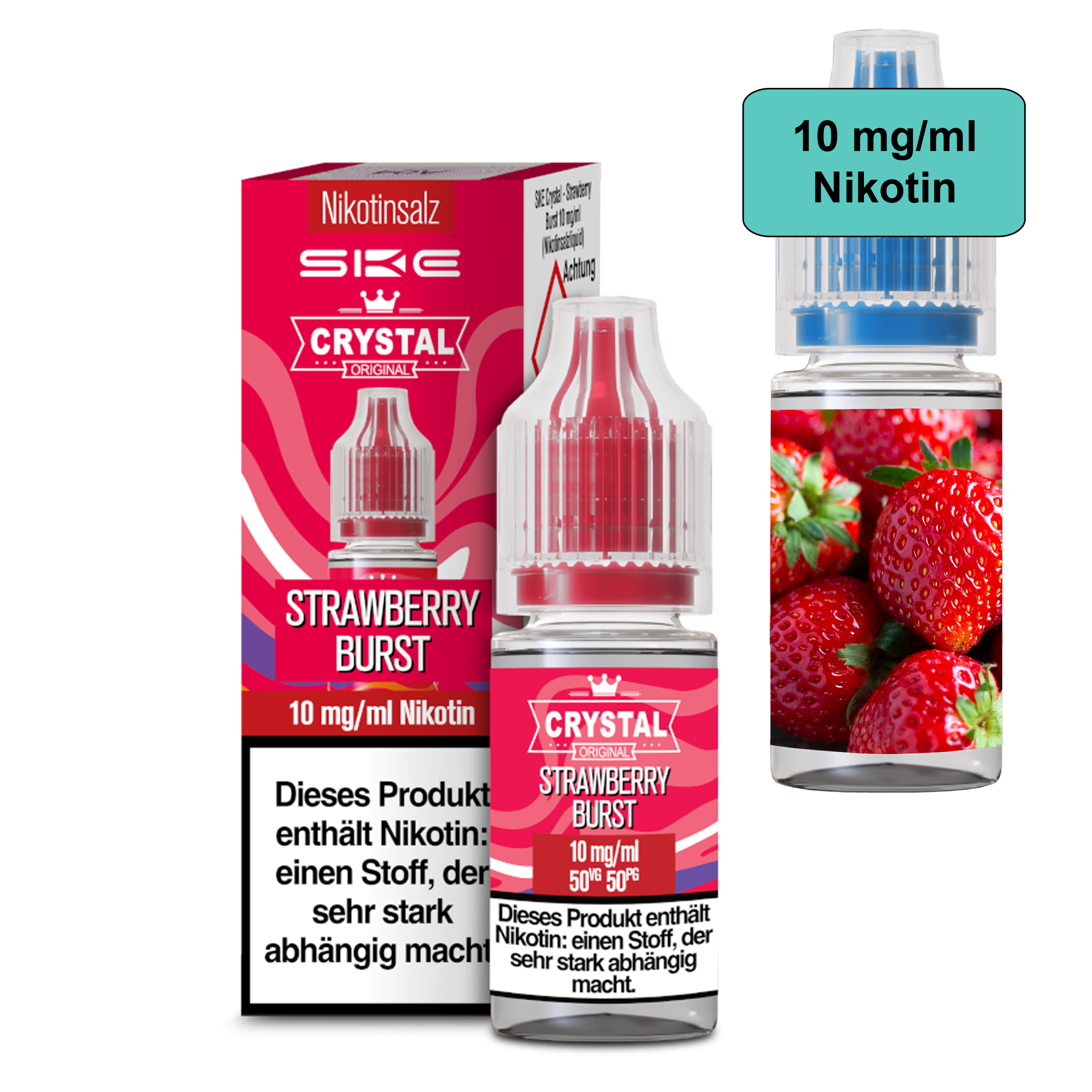 SKE Crystal Liquid - Strawberry Burst 10ml - 10mg
