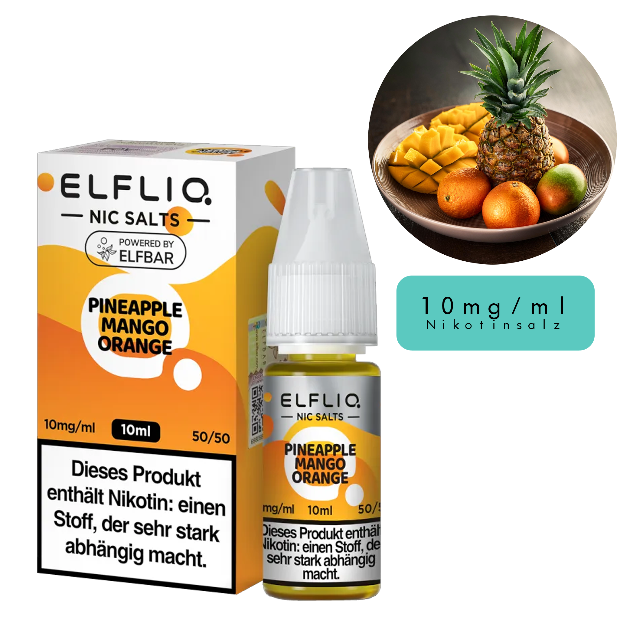 ElfLiq by Elfbar - Pineapple Mango Orange 10ml - 10mg