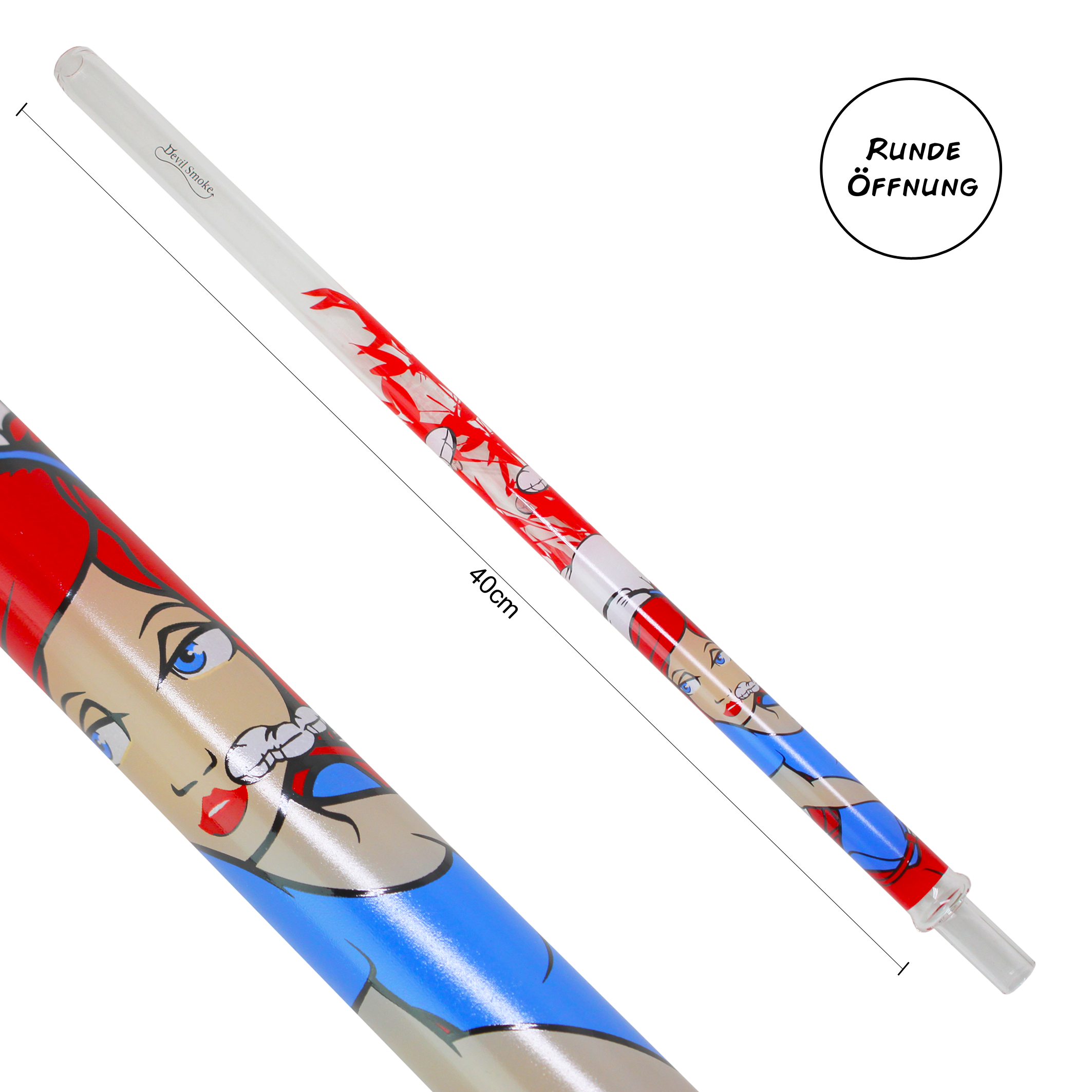 Devil Smoke - Graffiti Mundstück - Shisha Girl rund