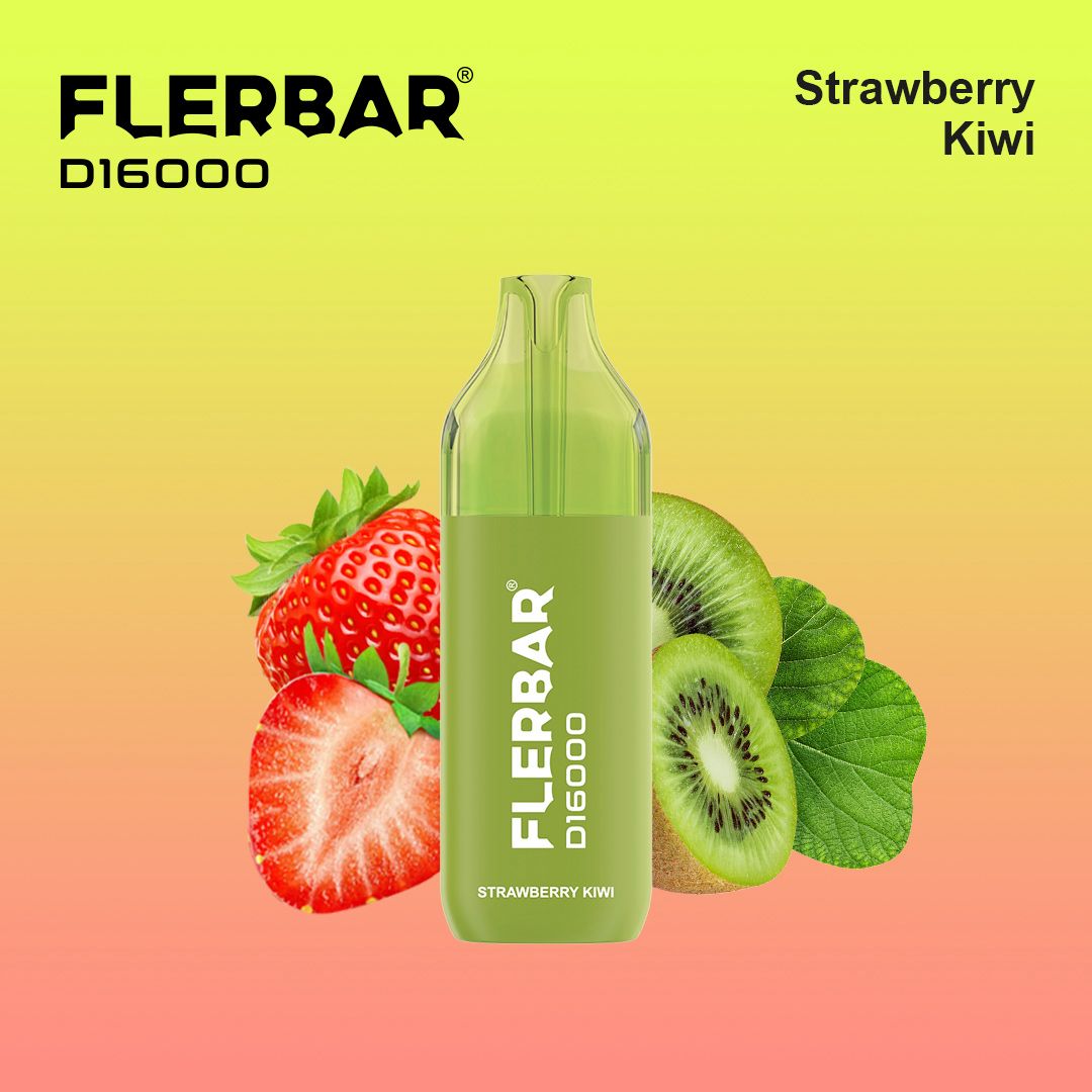 Flerbar D16000 - Strawberry Kiwi - Vape 2ml + Pod 10ml