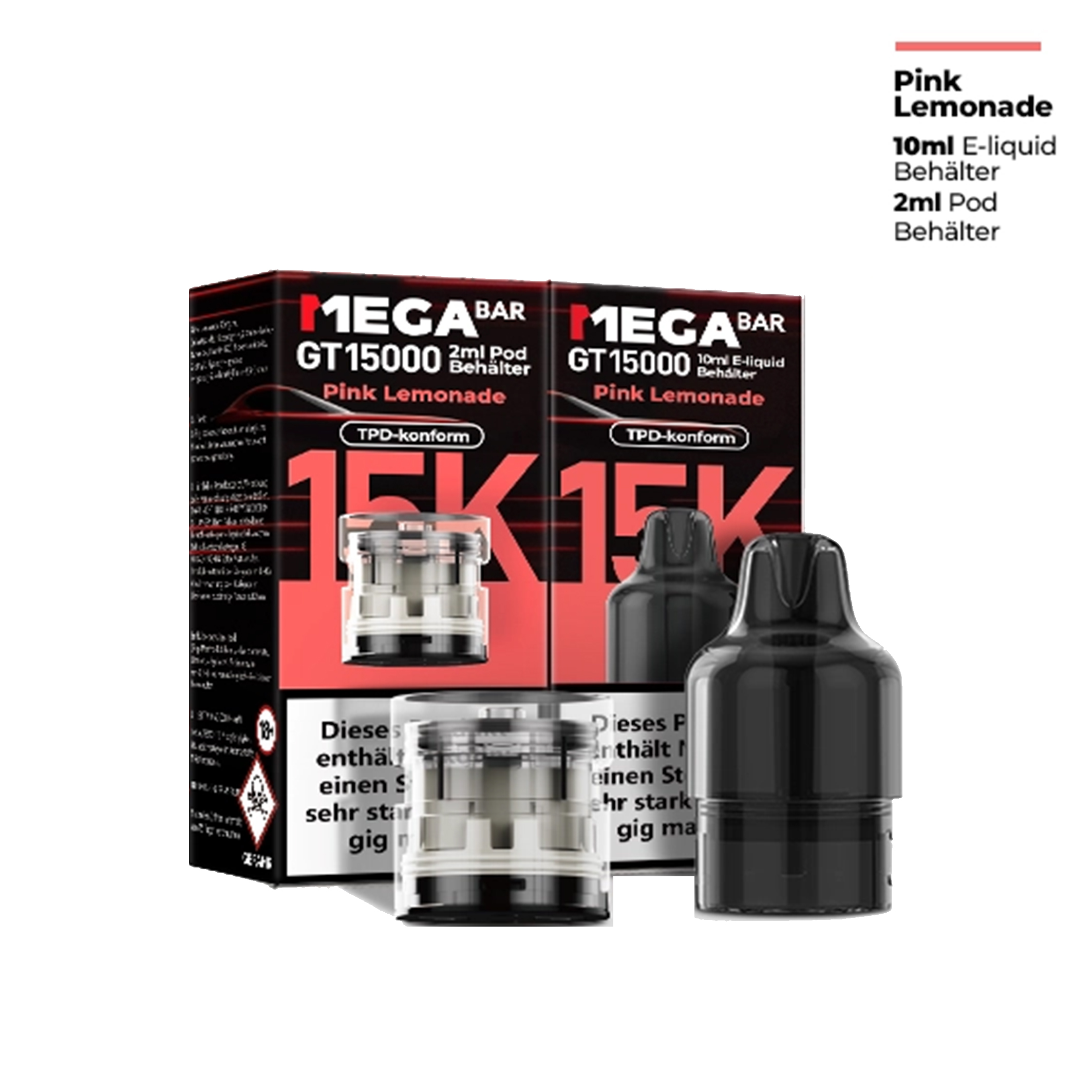 MEGABAR GT15000 - Prefilled Pod-Liquid - Pink Lemonade