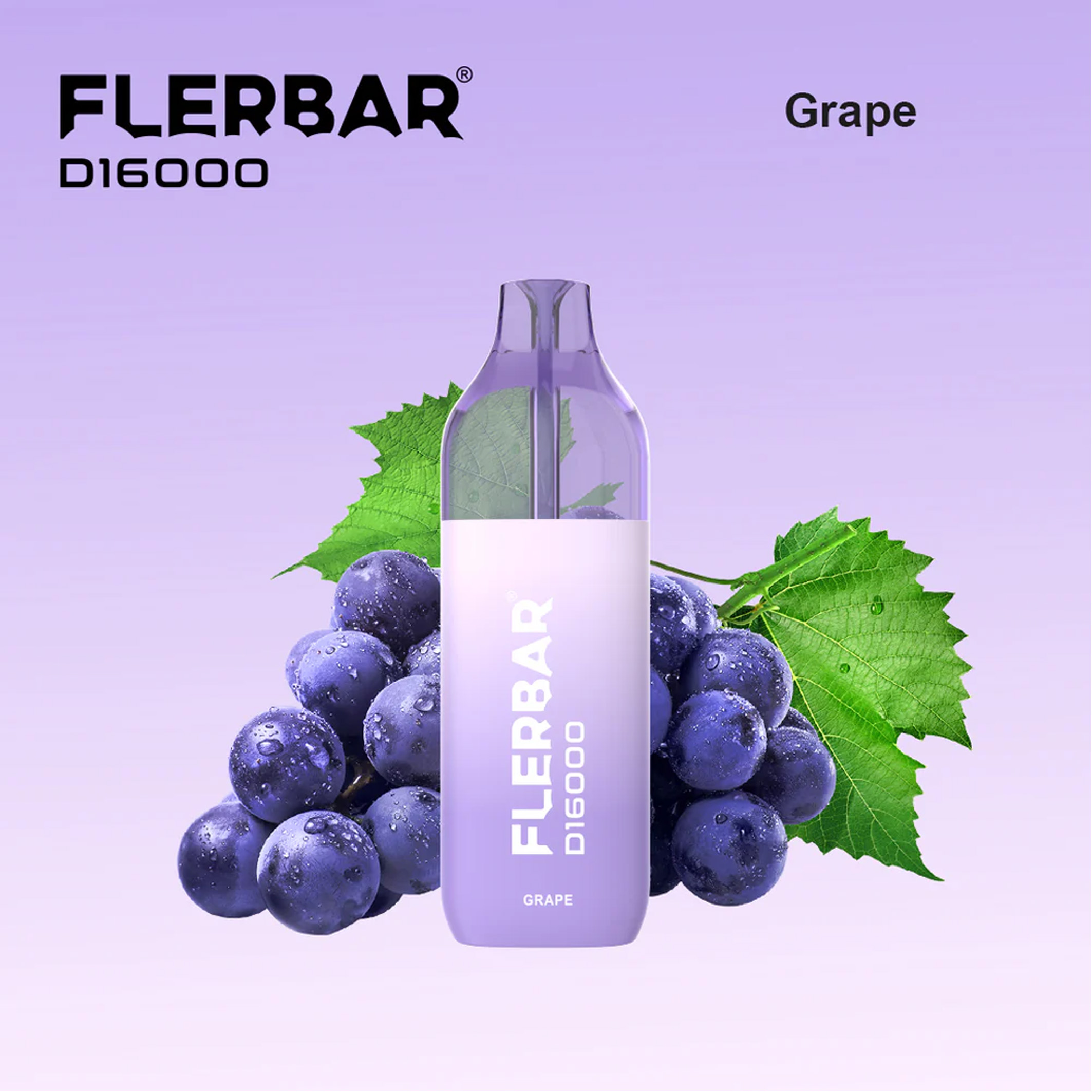 Flerbar D16000 - Grape - Vape 2ml + Pod 10ml