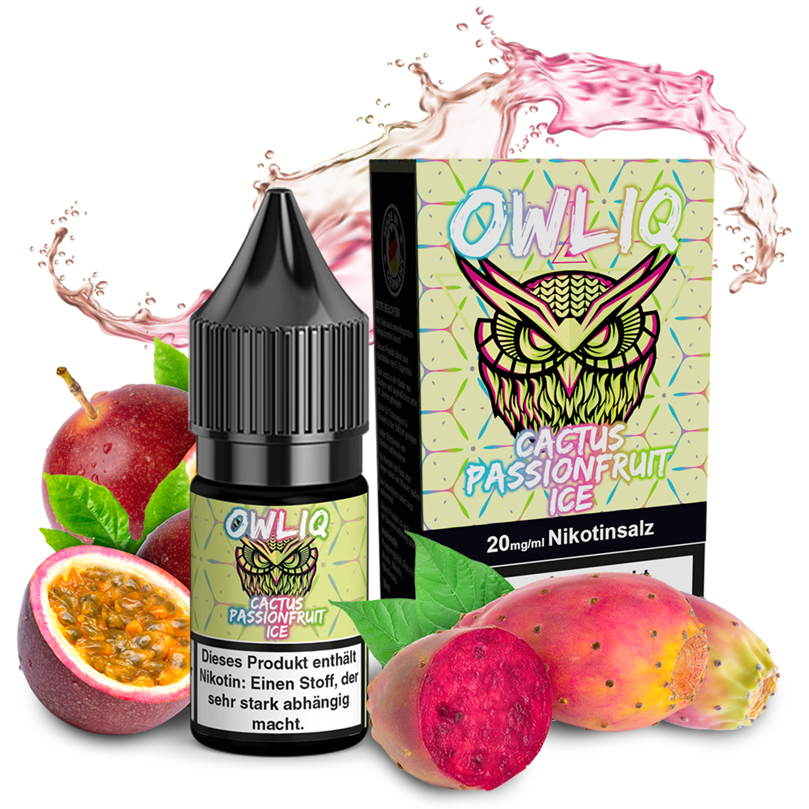 OWLIQ Liquid - Cactus Passionfruit Ice 10ml - 20mg