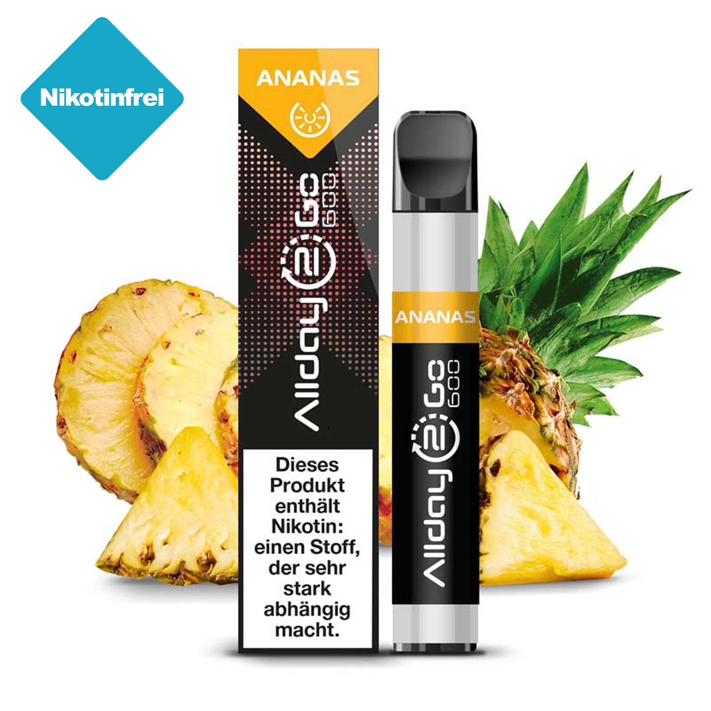 Allday2Go - Vape Pen - Ananas 0mg