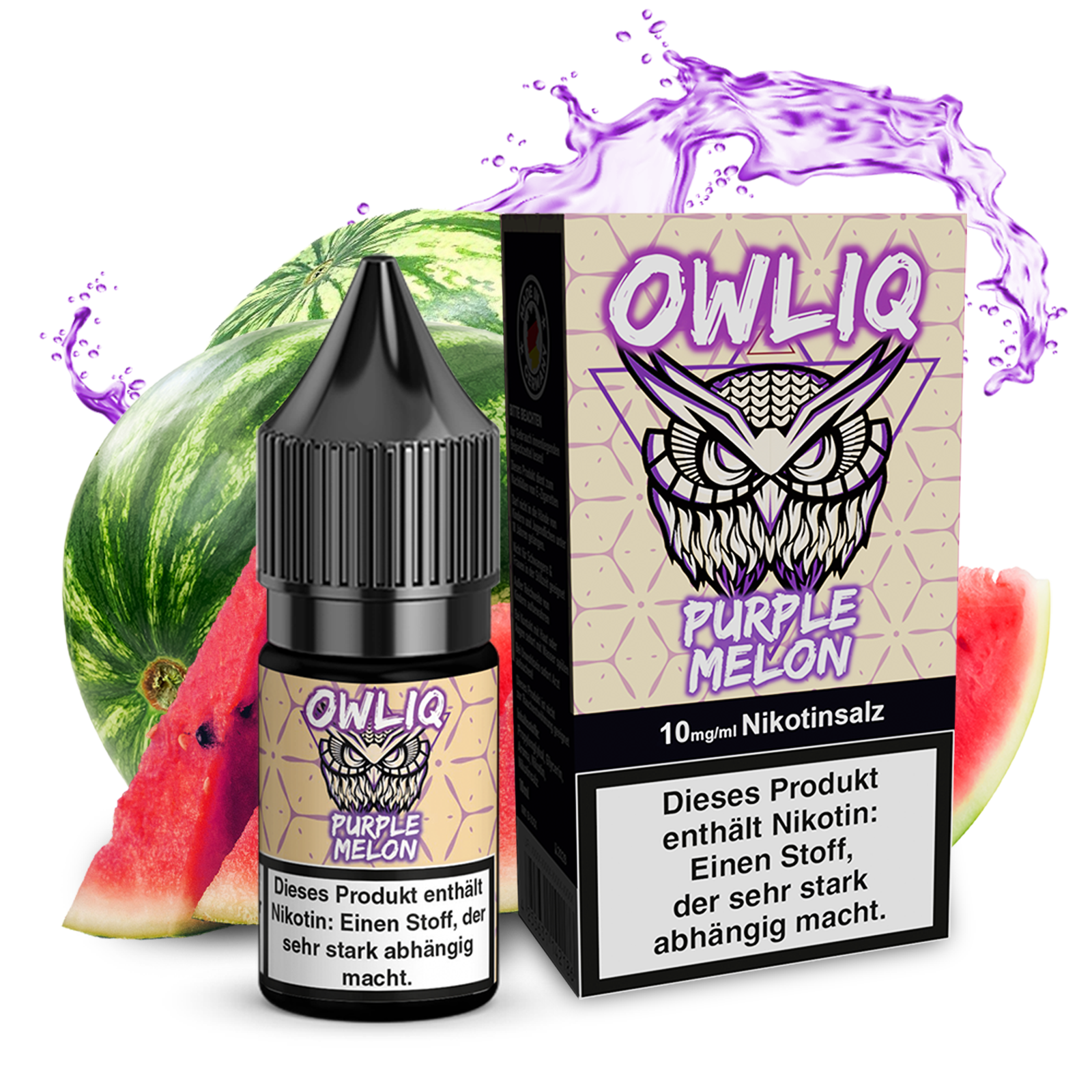 OWLIQ Liquid - Purple Melon 10ml - 10mg
