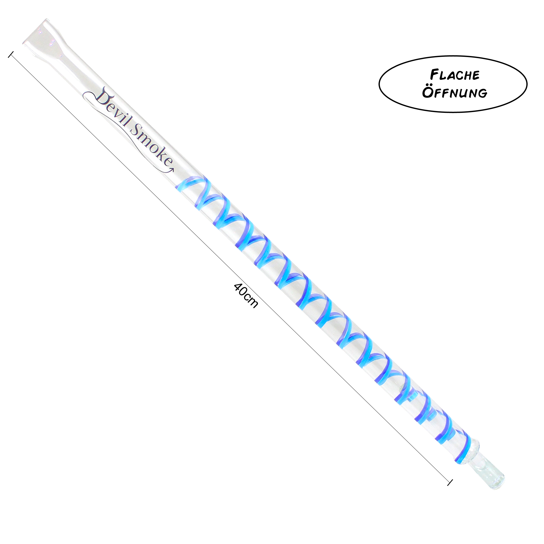 Devil Smoke - Curly Edition - Blau/Neon Blau - flach