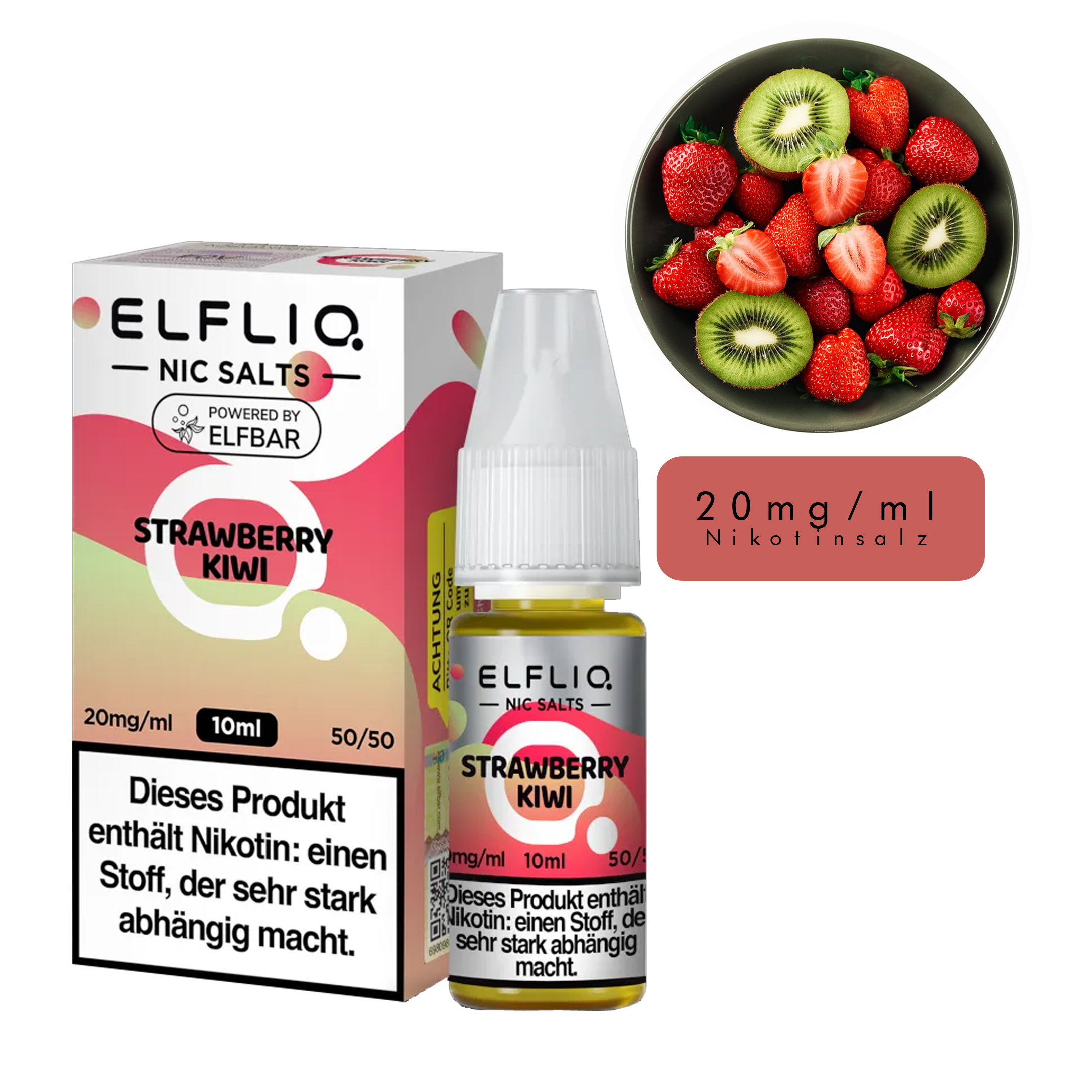 ElfLiq by Elfbar - Strawberry Kiwi 10ml - 20mg