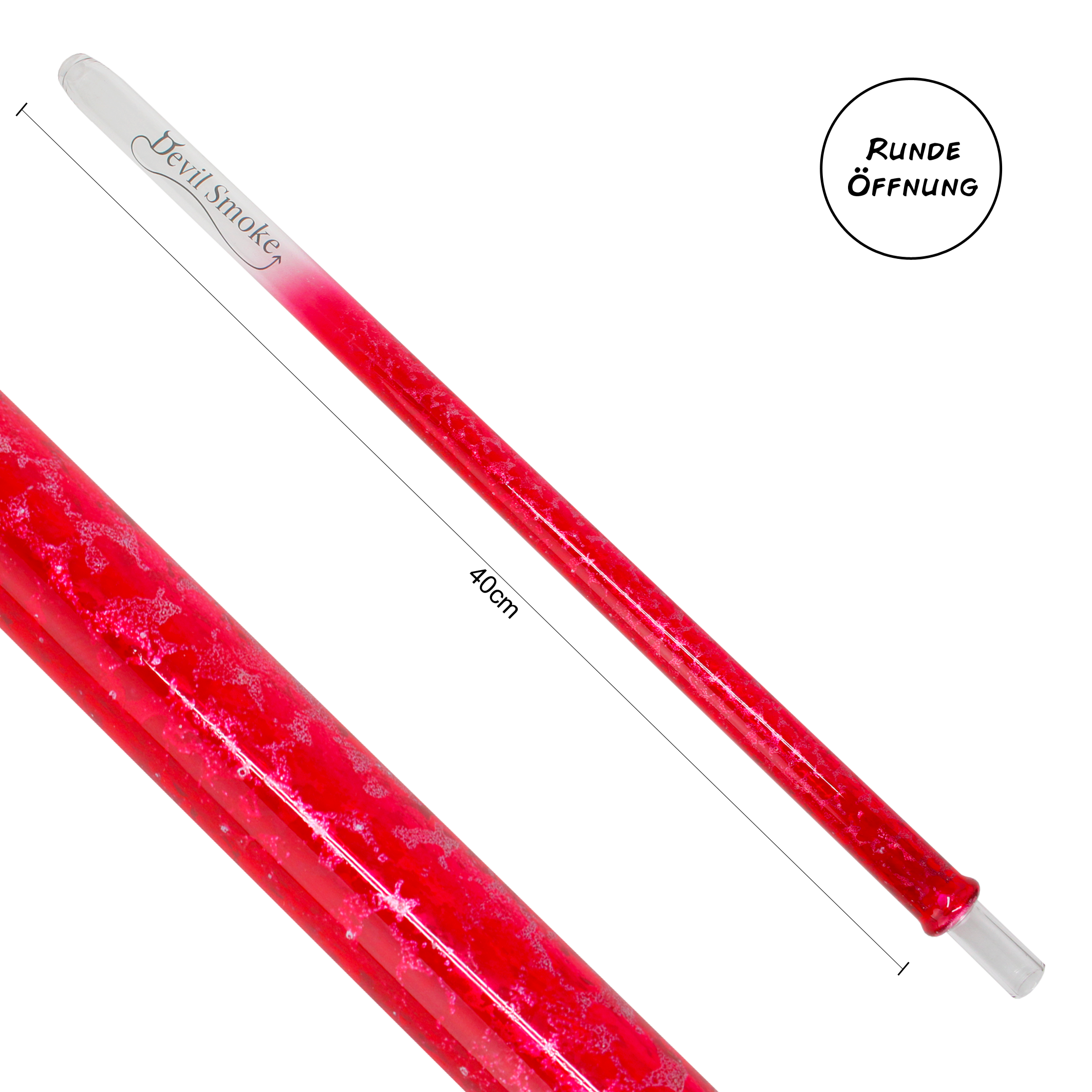 Devil Smoke - Metallic 40cm - Leopard Rot rund