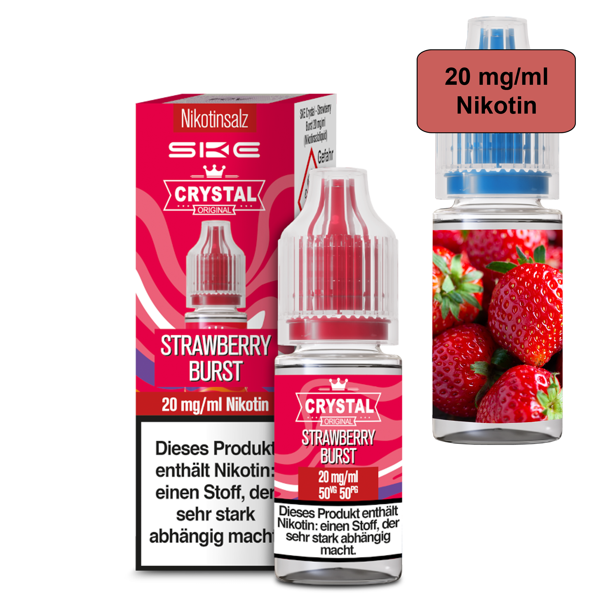 SKE Crystal Liquid - Strawberry Burst 10ml - 20mg