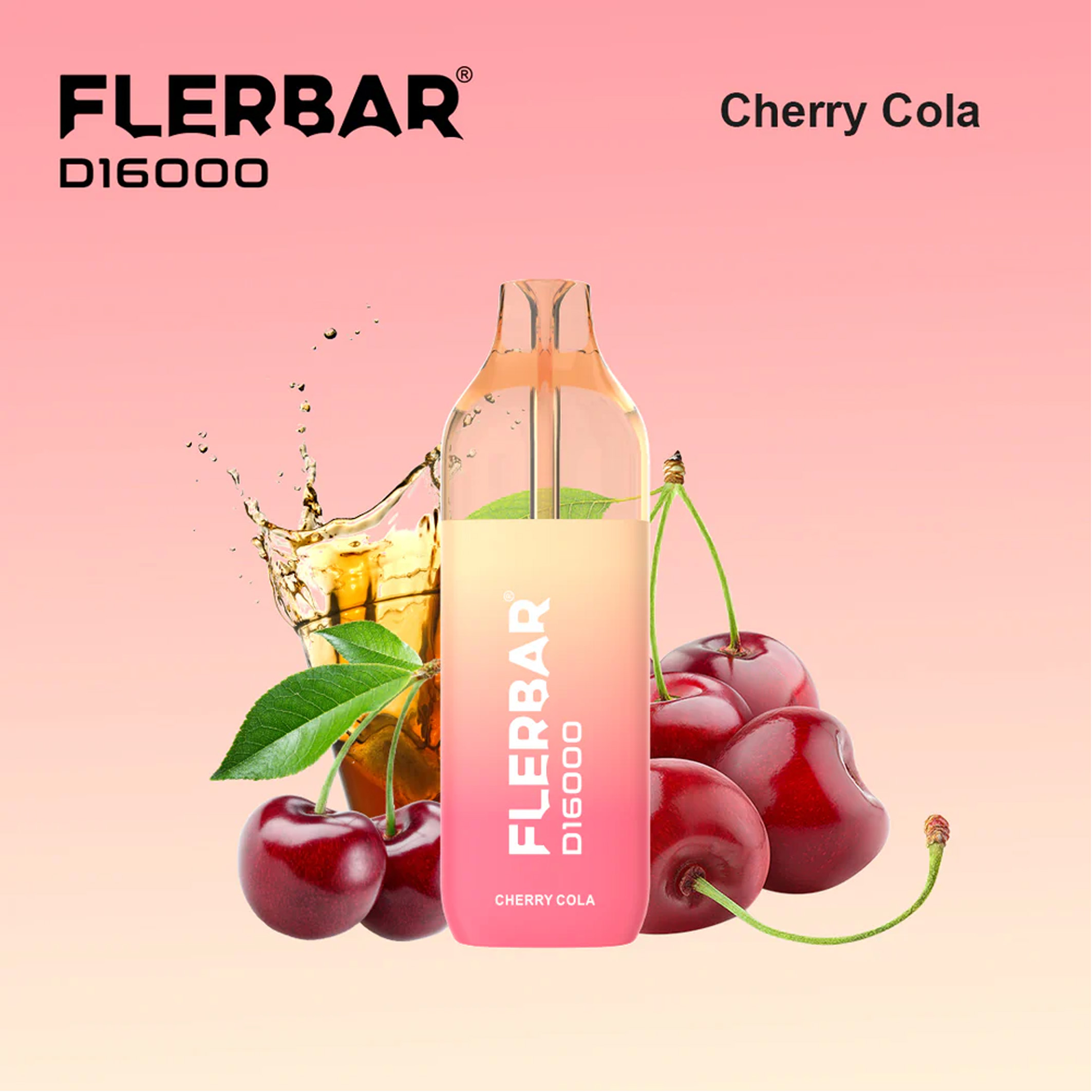 Flerbar D16000 - Cherry Cola - Vape 2ml + Pod 10ml