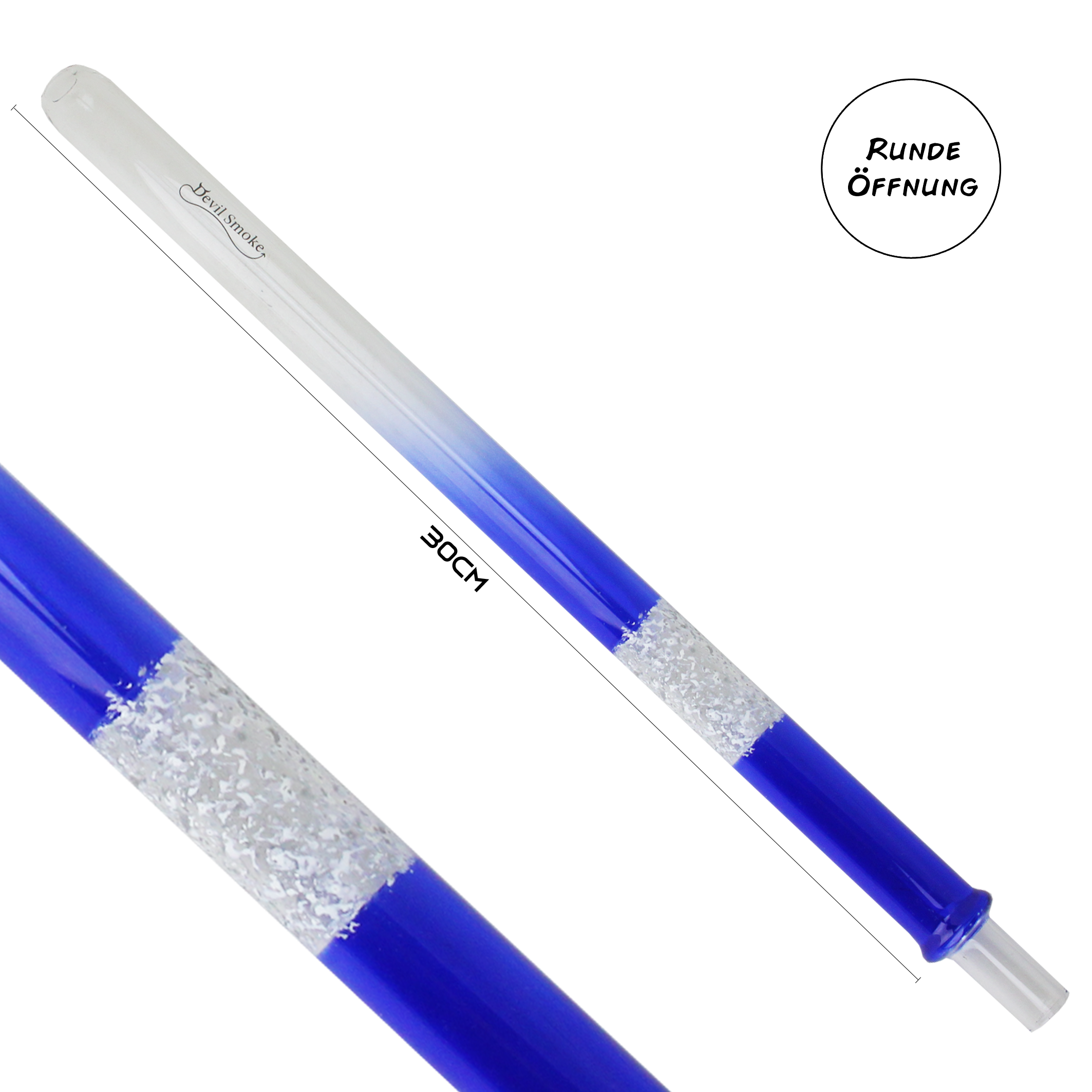 Devil Smoke - Short Snake - Blue/White Rund